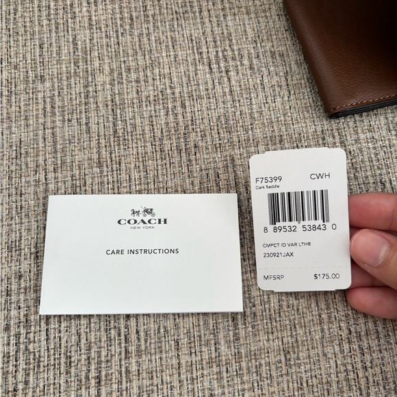 Coach Brown and Cream Stripe Wallet Set - Picture 5 of 5